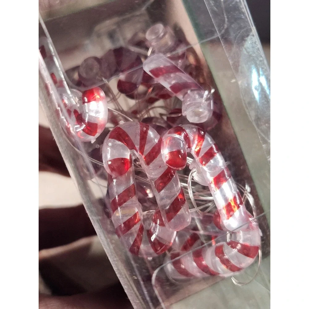 Holiday Home LED Miniature Candy Cane Lights For Indoor‎ Use Only 6.2ft~NEW~RARE